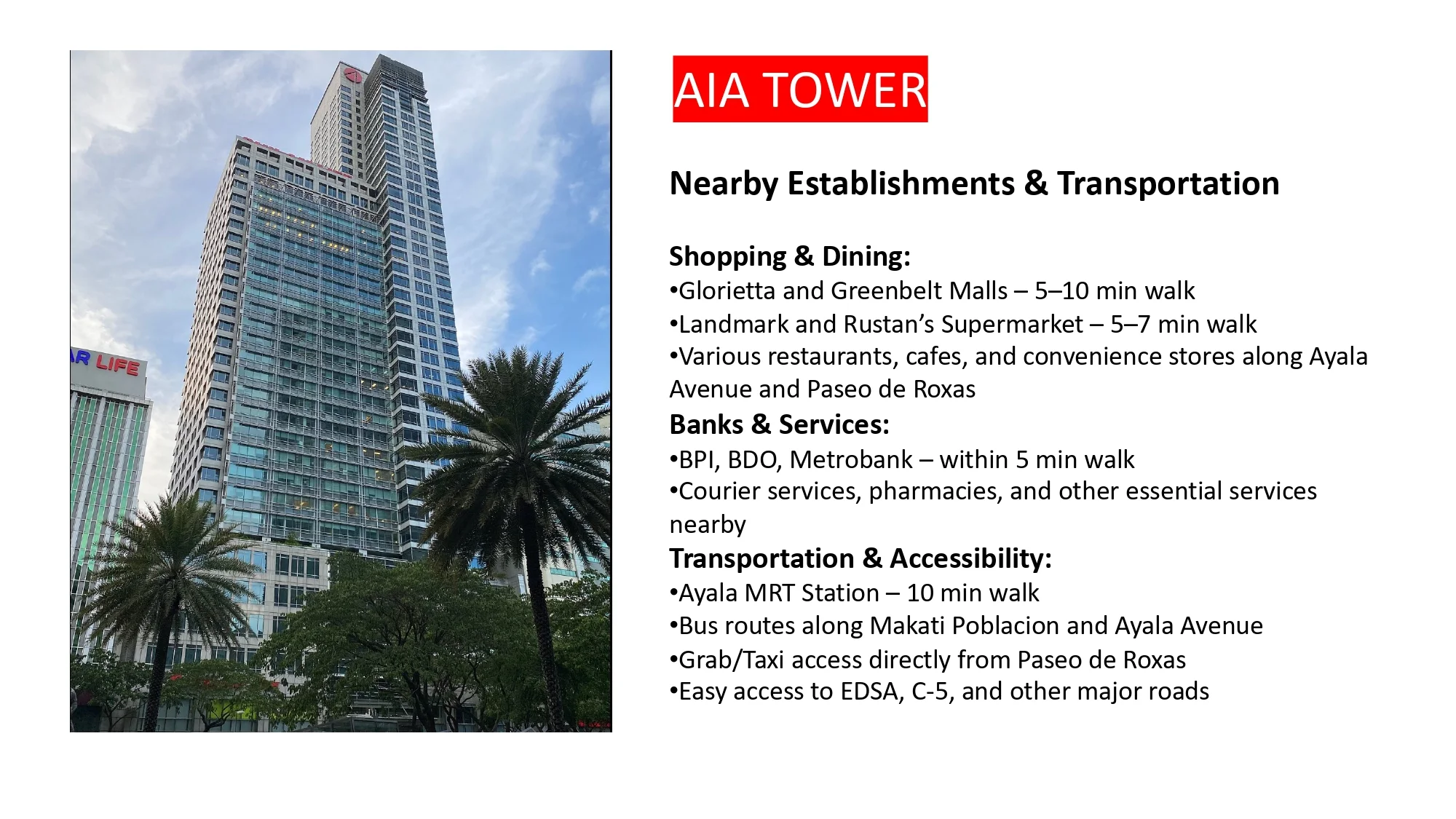 Aia Tower | 382sqm Office Space for Rent in Makati City