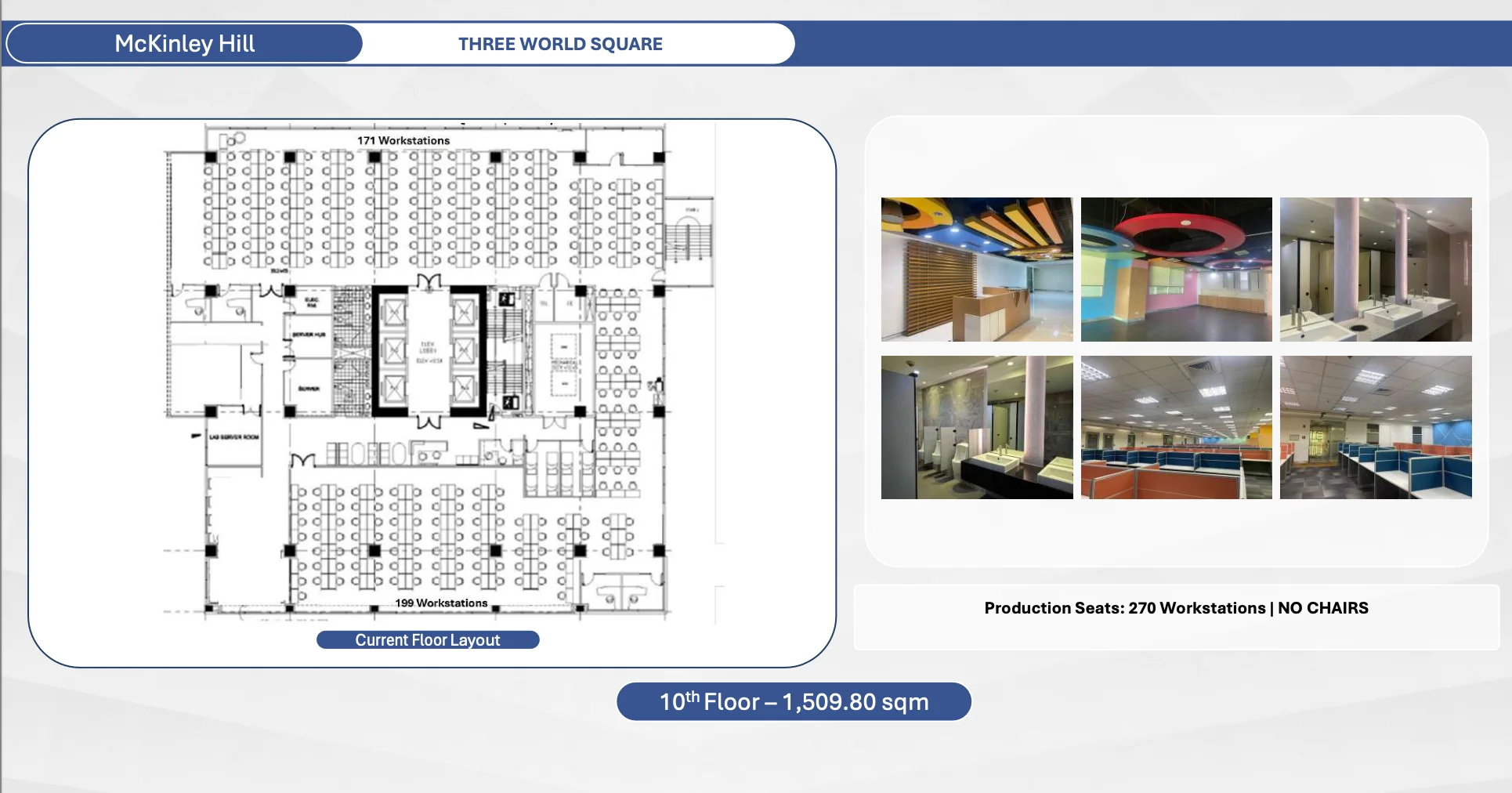 Three World Square | 1510sqm Office Space for Rent in Taguig City - Mckinley