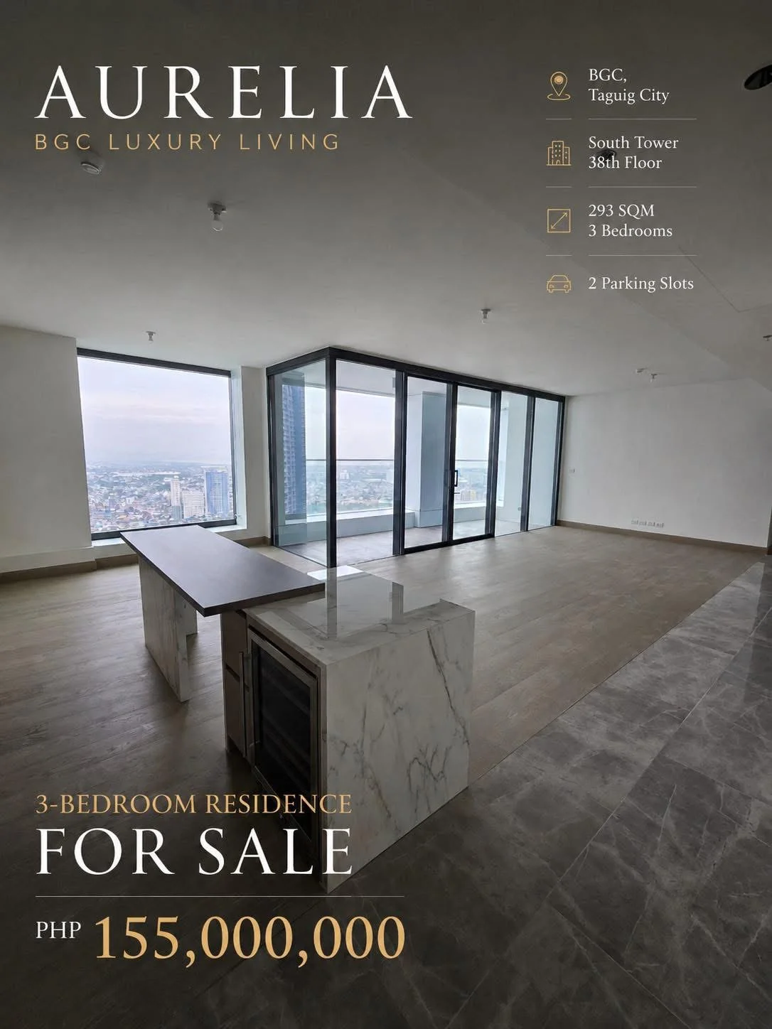 Aurelia Residences | 3BR 282sqm Condo for Sale in Taguig City - Uptown Bonifacio