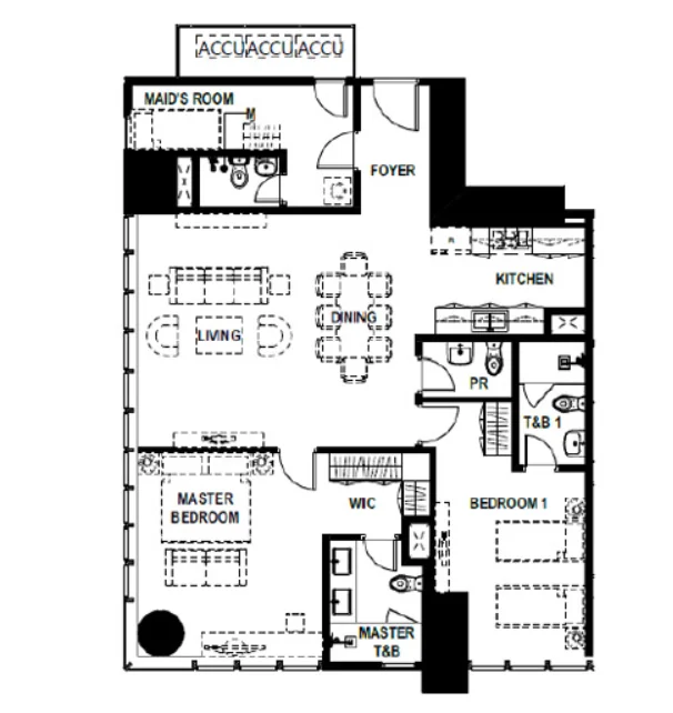 Parkford Suites Legazpi | 2BR 127sqm Condo for Sale in Makati City