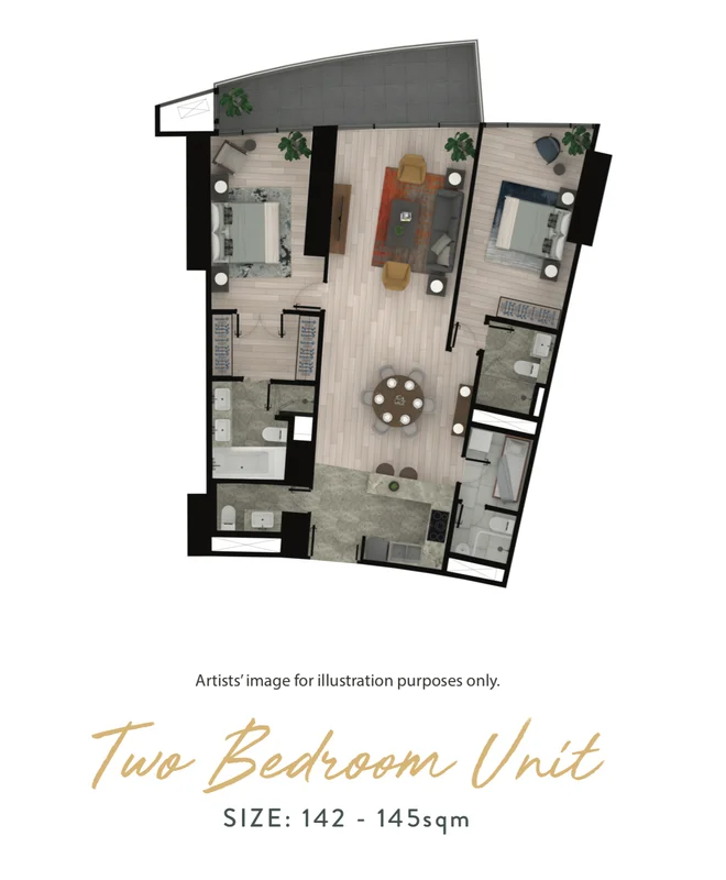Shang Wack Wack | 2BR 145sqm Condo for Sale in Mandaluyong City
