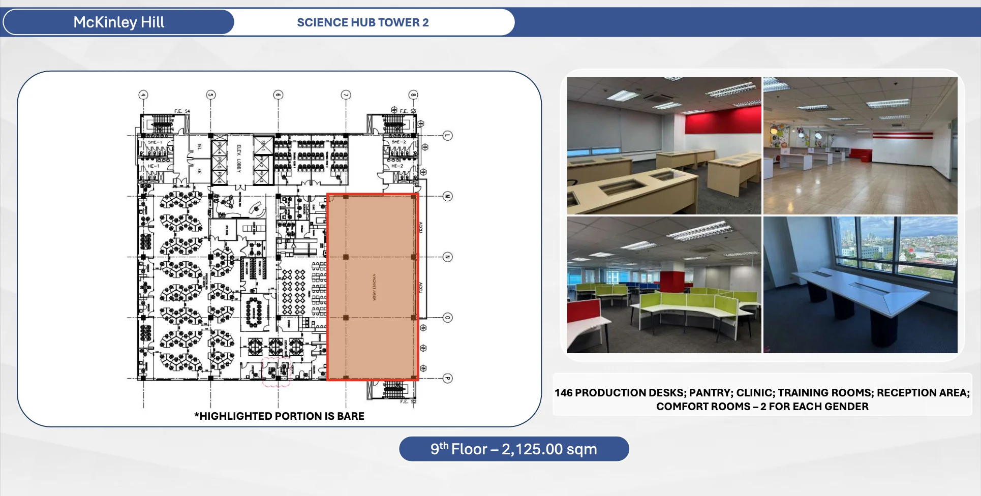 Science Hub | 2125sqm Office Space for Rent in Taguig City - Mckinley