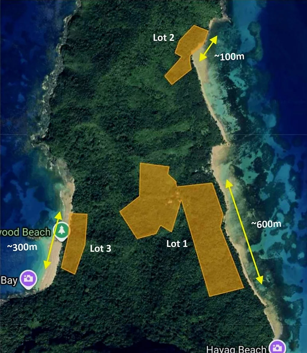 Beachfront Land - Cadlao Island, El Nido, Palawan (3 Lots) | Beach Property for Sale in Palawan
