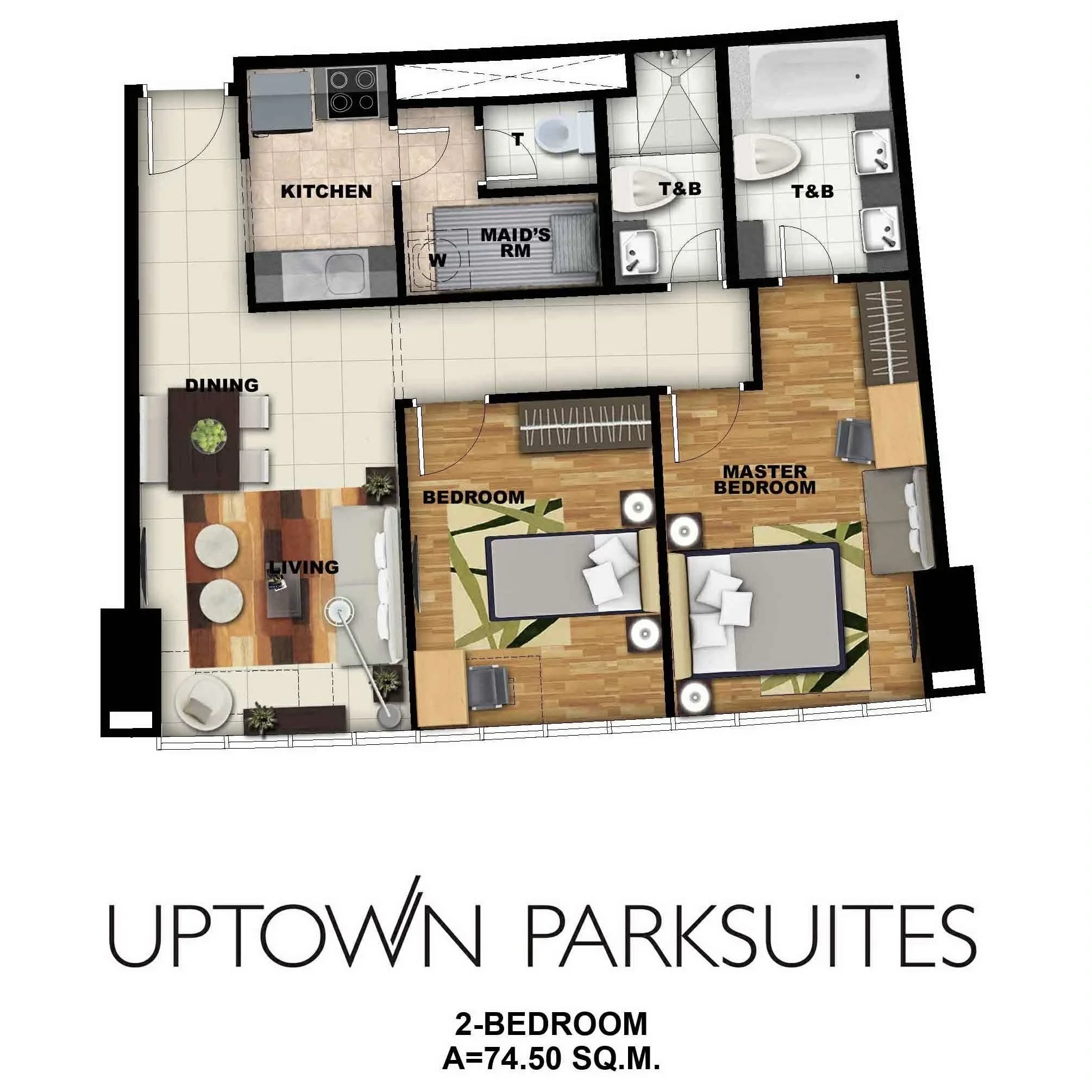 Uptown Parksuites 1 | 2BR 75sqm Condo for Sale in Taguig City - Bgc
