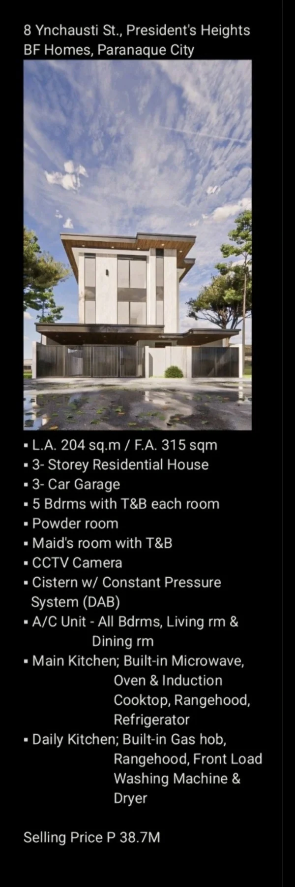 5 Bedroom House & Lot for Sale in Presidents Heights, Bf Homes