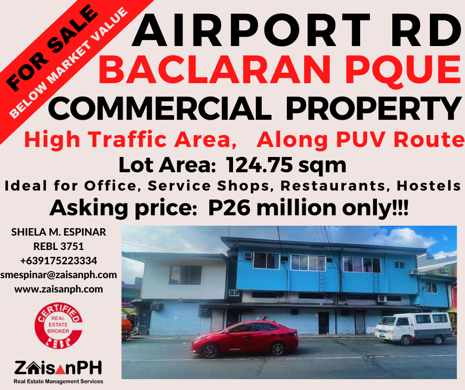Commercial LOT Property for sale Airport Road Baclaran Paranaque