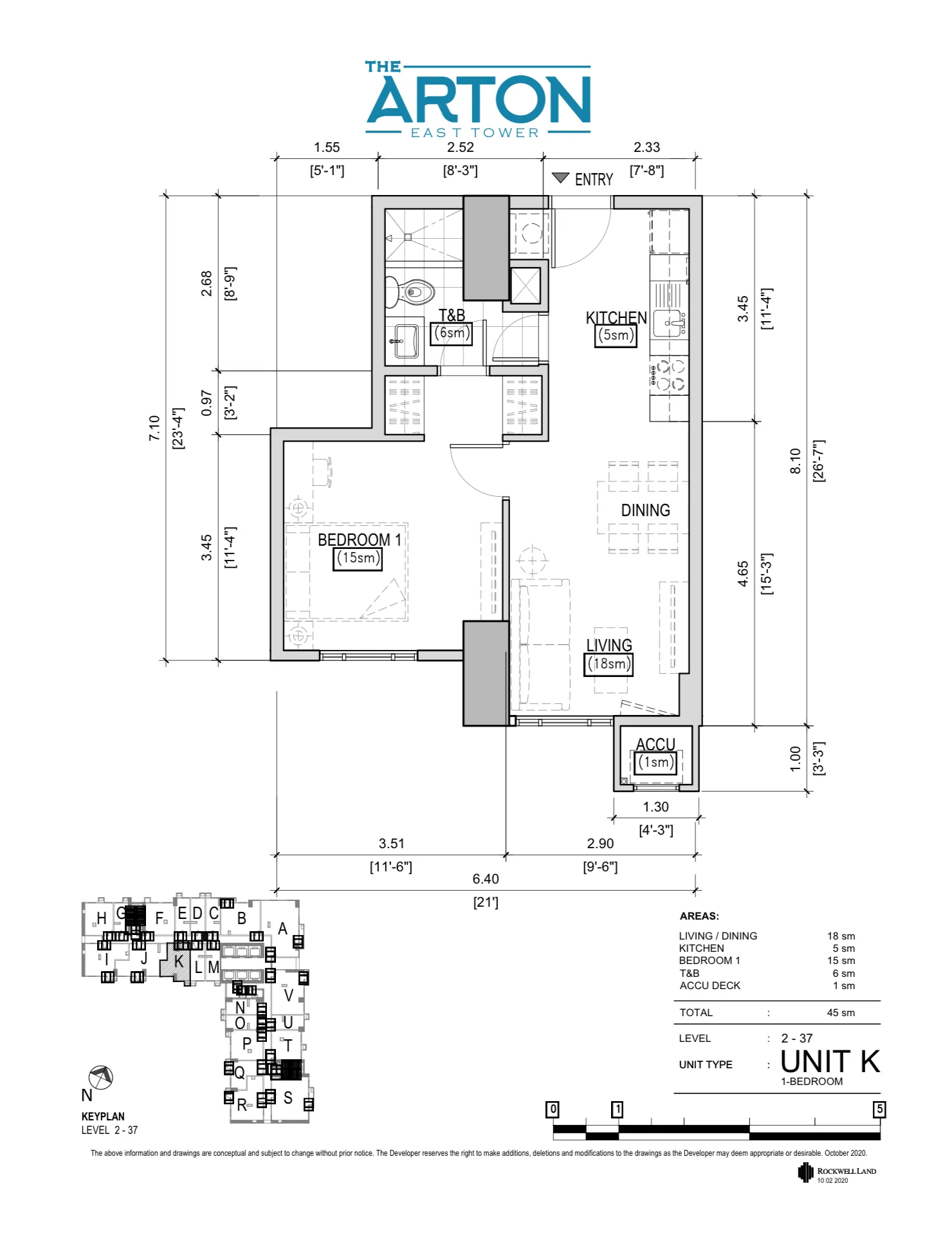 1 Bedroom Condominium for Sale in The Arton By Rockwell