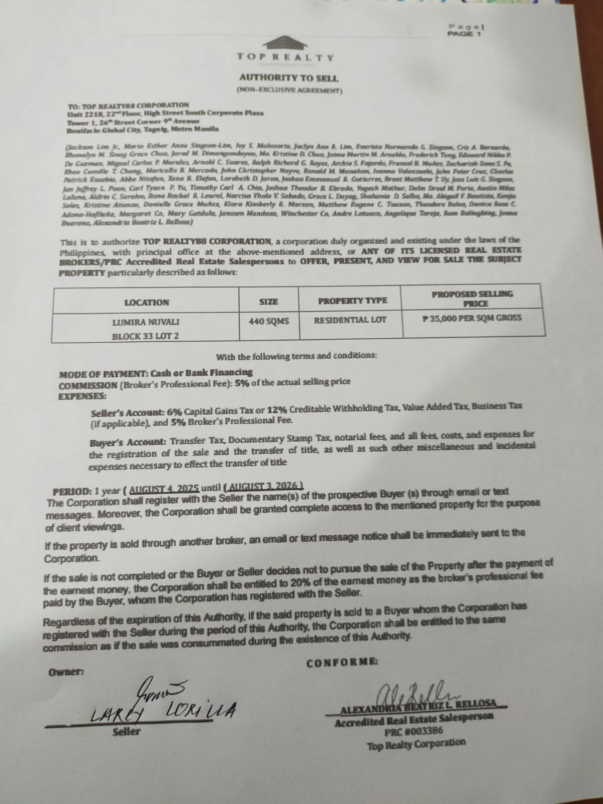 Lot for Sale in Lumira Nuvali