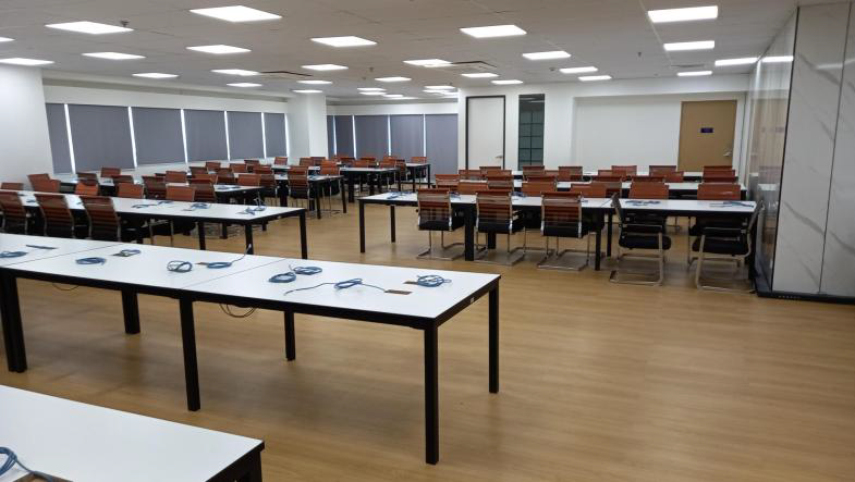 Semi- Furnished Very Accessible Office Space for Lease in a BPO- Ready Building Walking Distance to MRT & Bus Hub