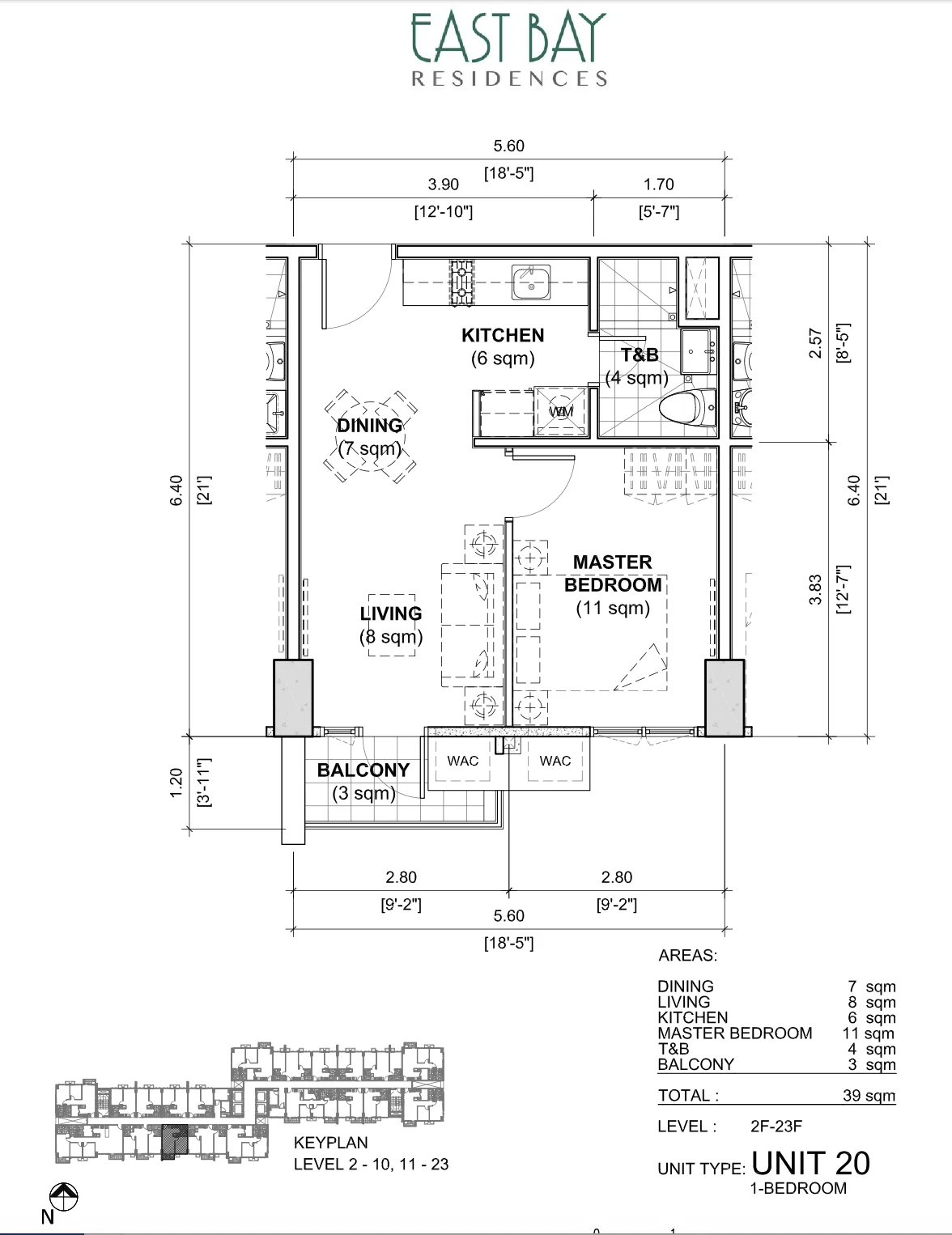 1 Bedroom Condominium for Sale in East Bay Residences