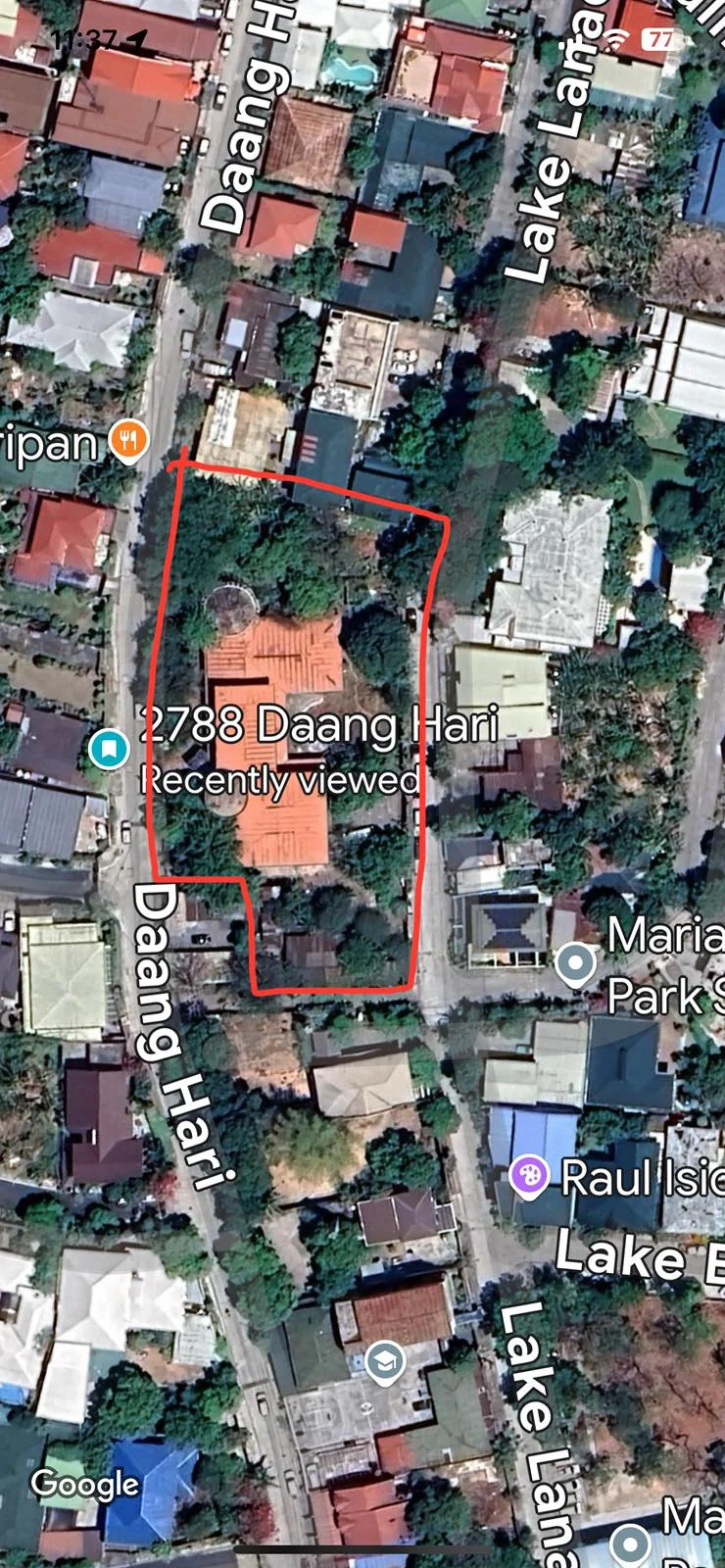 Lot for Sale in Marian Lakeview Park Subdivision