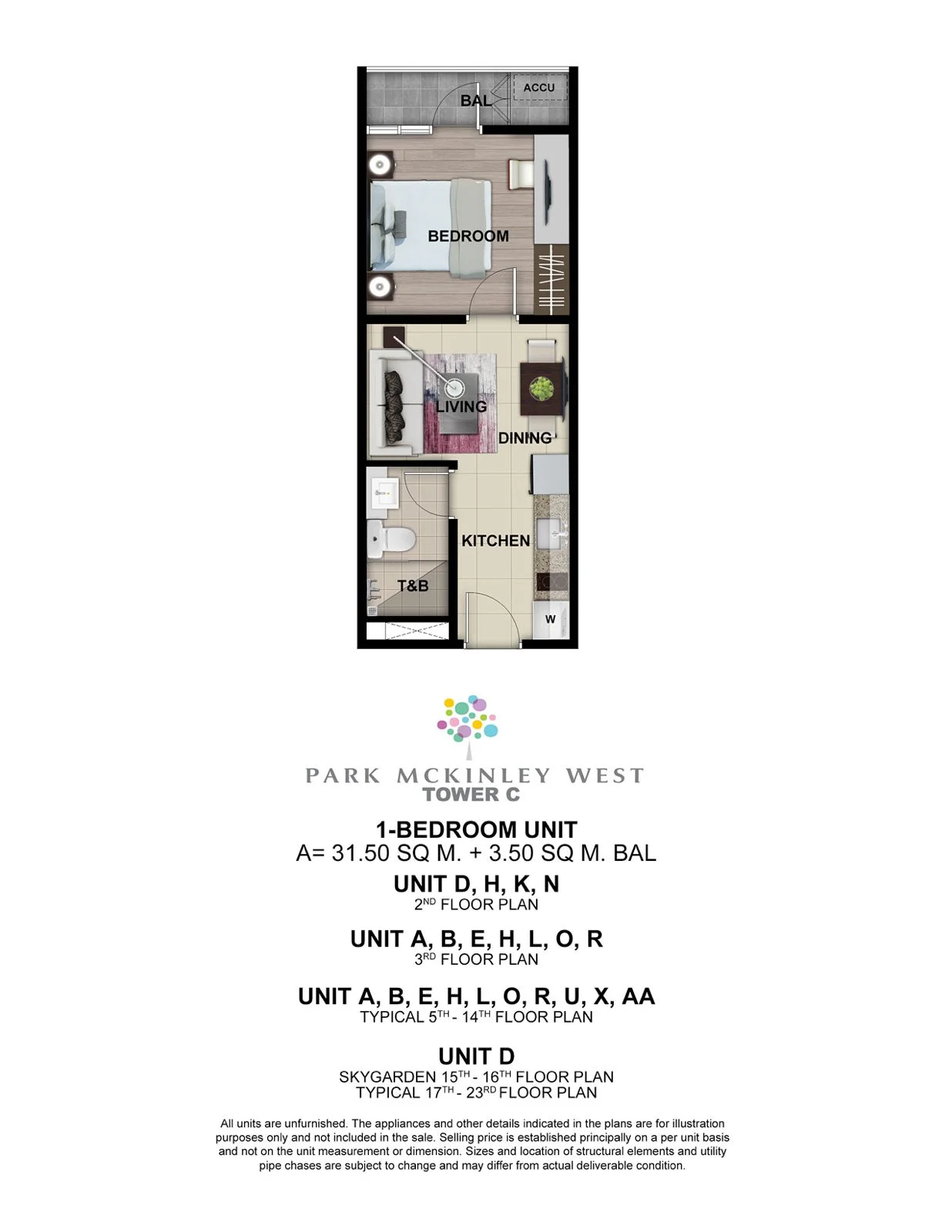 1 Bedroom Condominium for Sale in Park Mckinley West