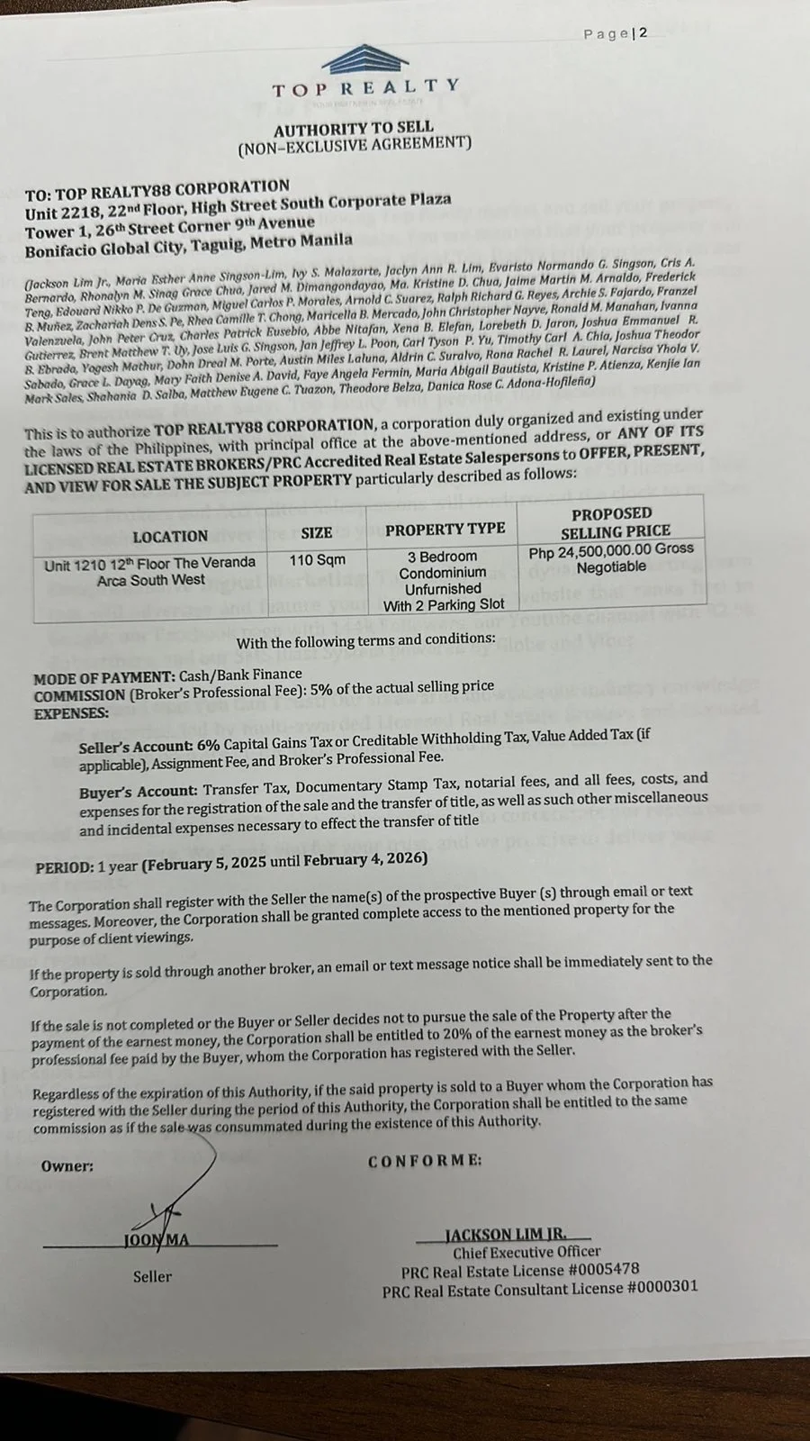 3 Bedroom Condominium for Sale in The Veranda Arca South