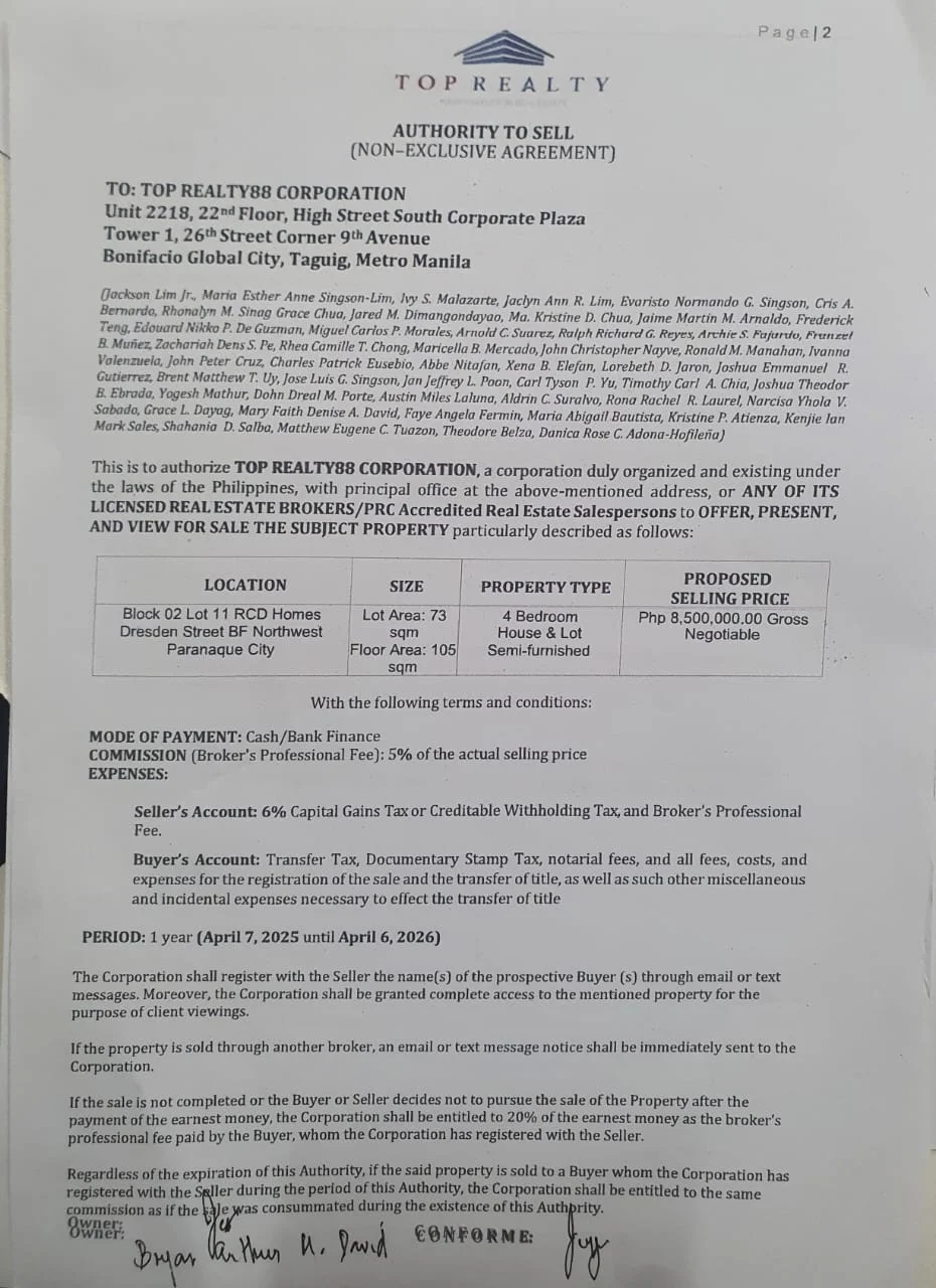 4 Bedroom House & Lot for Sale in Bf Northwest Bf Homes