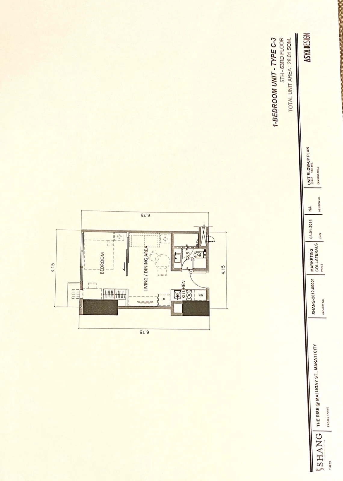 1 Bedroom Condominium for Sale in The Rise By Shangrila