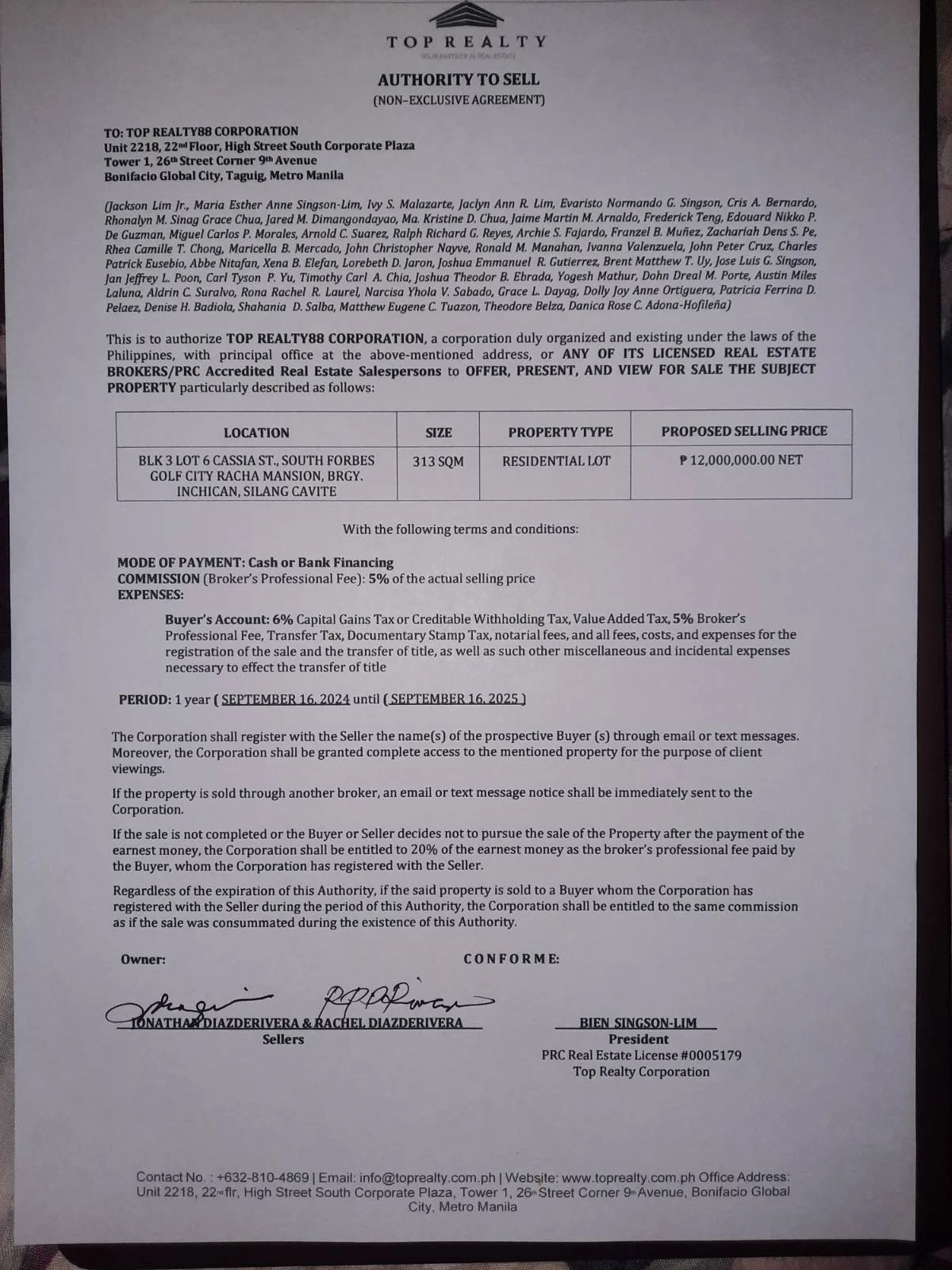 Lot for Sale in Racha Mansions - Cavite