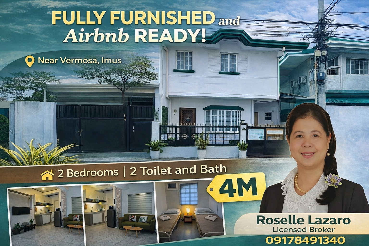 Luxury 2 Bedroom House & Lot For Sale |  Anabu Imus Cavite near Vermosa Imus and SM Molino 