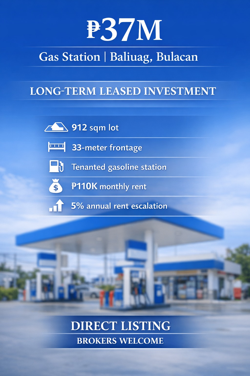 ₱37M – GAS STATION PROPERTY FOR SALE