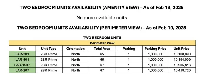 2 Bedroom Condominium for Sale in East Bay Residences