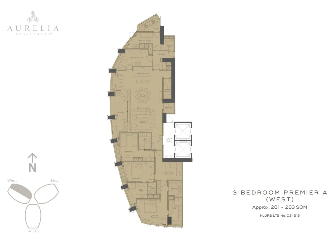 3 Bedroom Condominium for Sale in Aurelia Residences