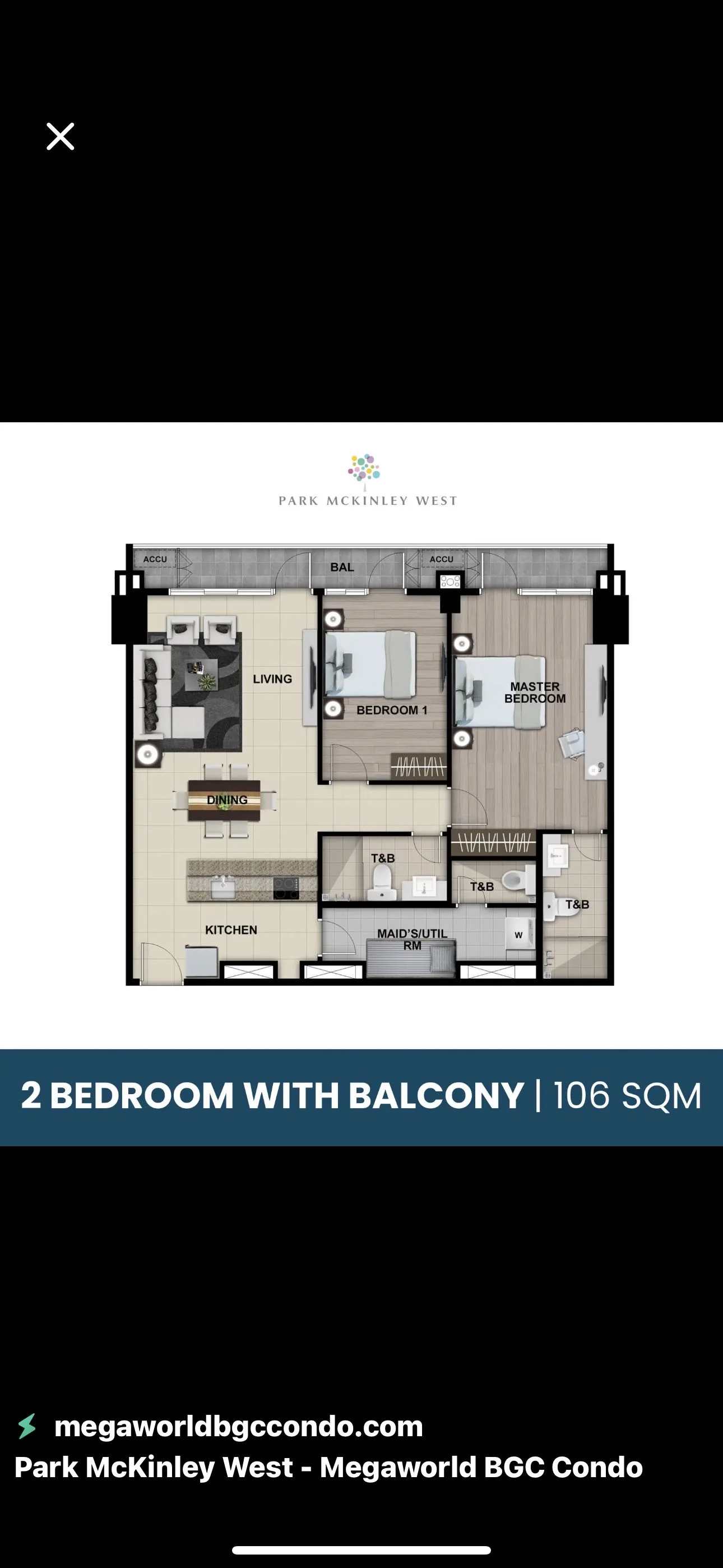2 Bedroom Condominium for Sale in Park Mckinley West Near Bgc