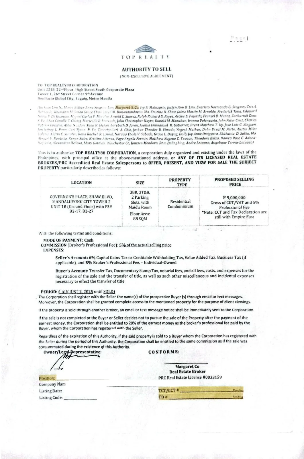 3 Bedroom Condominium for Sale in Governor's Place