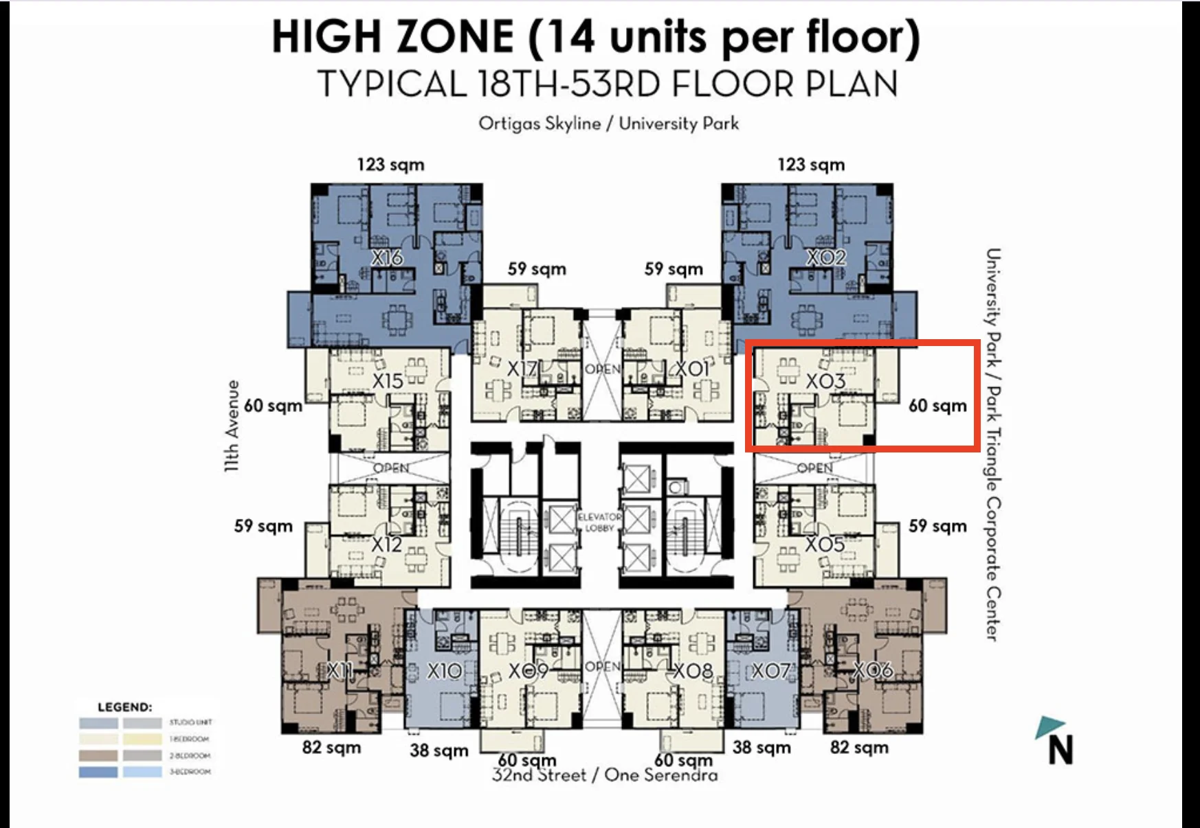 1 Bedroom Condominium for Sale in Park Triangle Residences