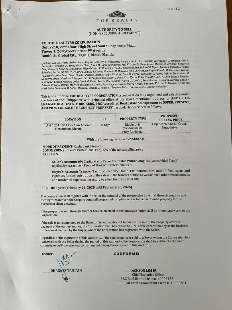 Condominium for Sale in San Antonio Residences